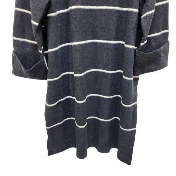 Ava & Viv Size 2X Black & White Striped Turtleneck Sweater Dress - Picture 4 of 7